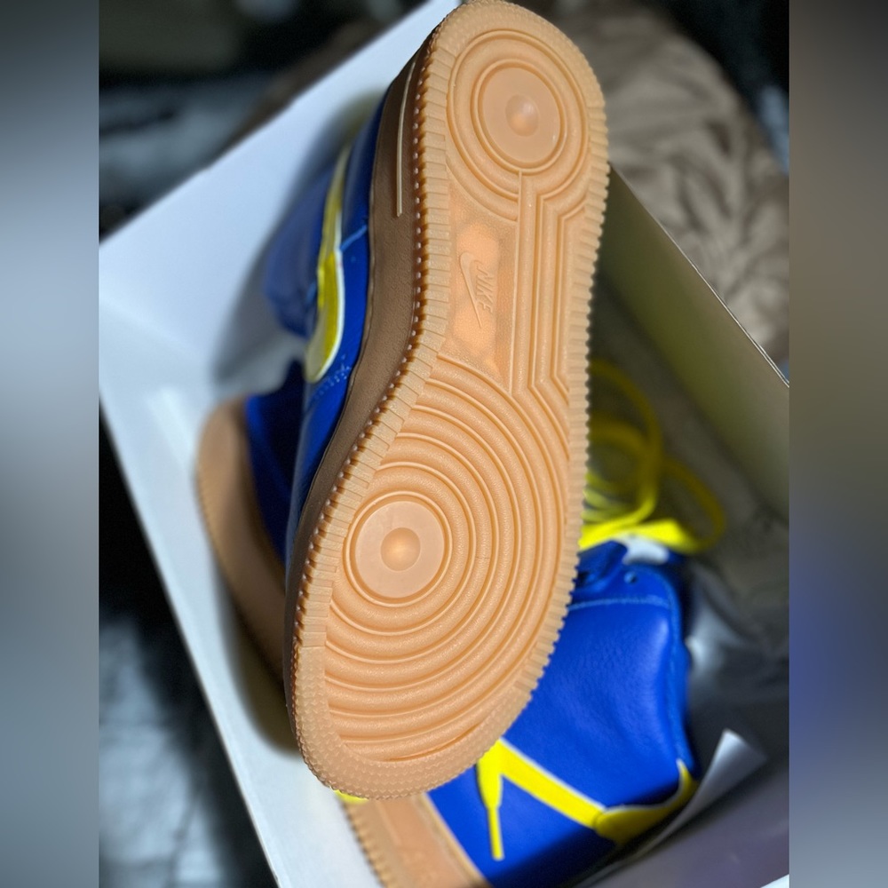 Custom made Air Force Ones. #Go Blue